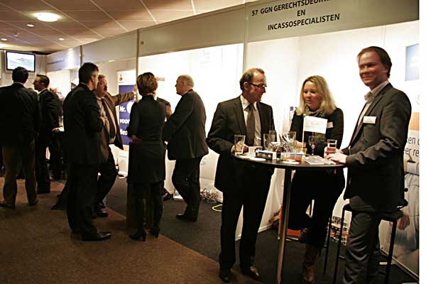 Sponsors van NAC presenteren zich op de eerste NAC Busines fair. foto Gert-Jan van Linschoten